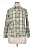 Talbots Checkered-gingham Green Long Sleeve Button-Down Shirt Size L - photo 1