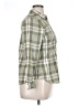 Talbots Checkered-gingham Green Long Sleeve Button-Down Shirt Size L - photo 4