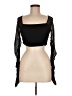 Shein Black 3/4 Sleeve Top Size 6 - photo 1