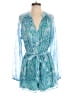 Venus 100% Polyester Tie-dye Teal Romper Size S - photo 1