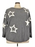Aaeda Stars Gray Long Sleeve Top Size 3X - photo 1