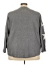 Aaeda Stars Gray Long Sleeve Top Size 3X - photo 2