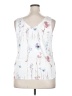 Ekouaer Floral White Tank Top Size 2XL - photo 2