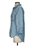 Aqua 100% Tencel Polka Dots Blue 3/4 Sleeve Button-Down Shirt Size S - photo 5