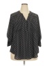 Torrid 100% Polyester Chevron-herringbone Black 3/4 Sleeve Blouse Size 2X Plus (2) - photo 2