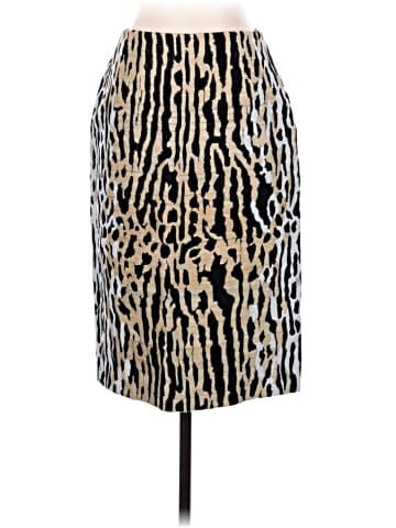 Valentino Beige Animal Skin Jacquard Knee Length  (view 1)