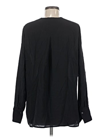 Vince. Long Sleeve Silk Top (view 2)