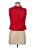 No Boundaries Red Sleeveless Button-Down Shirt Size M - photo 1