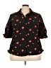 Unbranded 100% Polyester Hearts Black 3/4 Sleeve Blouse Size 3X - photo 1