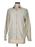 Assorted Brands Solid Ivory Long Sleeve Button-Down Shirt Size M - photo 1