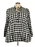 Torrid Checkered-gingham Black 3/4 Sleeve Blouse Size 4X Plus (4) - photo 1