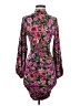 Aqua 100% Polyester Paisley Pink Cocktail Dress Size XS - photo 1