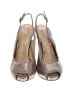BCBGMAXAZRIA 100% Leather Metallic Silver Gold Sandals Size 6 - photo 2