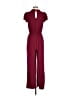 Kaileigh Solid Burgundy Jumpsuit Size S - photo 2
