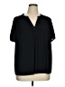 Daniel Rainn Black Short Sleeve Blouse Size 1X - photo 1