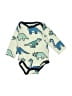 Monica + Andy Print Blue Long Sleeve Onesie Size 0-3 mo - photo 1