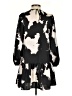 ALEXIS for Target 100% Polyester Print Black Casual Dress Size XXS - photo 2