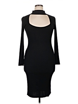 almost famous black dress ALMOST FAMOUS Womens Black Cold Shoulder Ribbed Long Sleeve Mock Neck   Bobbi + Bricka