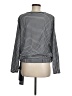 MICHAEL Michael Kors 100% Polyester Houndstooth Gray Long Sleeve Blouse Size M - photo 2