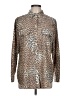 Chico's Animal Print Brown Long Sleeve Button-Down Shirt Size Lg (2) - photo 1