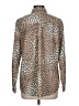 Chico's Animal Print Brown Long Sleeve Button-Down Shirt Size Lg (2) - photo 2