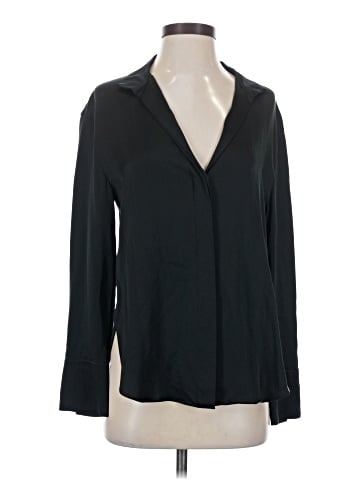 Vince. Long Sleeve Silk Top (view 1)