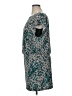 AB Studio 100% Polyester Print Teal Cocktail Dress Size XL - photo 5