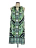 Wisp Print Green Casual Dress Size 10 - photo 1