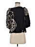 Tibi 100% Silk Black 3/4 Sleeve Silk Top Size 2 - photo 1