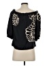 Tibi 100% Silk Black 3/4 Sleeve Silk Top Size 2 - photo 2