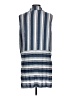 Rain Stripes Blue Casual Dress Size L - photo 2