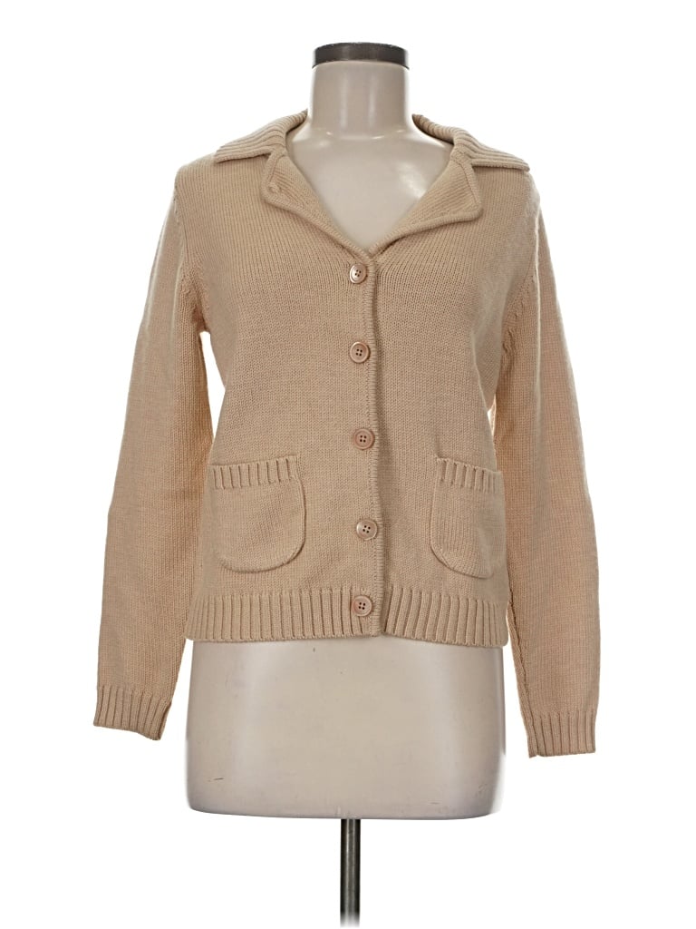 Pre-owned Brooks Brothers Wool Cardigan Sweater In Tan