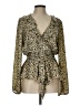 Max Studio 100% Polyester Gold Long Sleeve Blouse Size L - photo 1