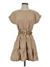 Mine Solid Tan Casual Dress Size S - photo 1