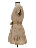 Mine Solid Tan Casual Dress Size S - photo 5
