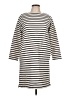Unbranded Stripes Ivory Casual Dress Size L - photo 1