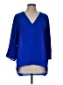 Express Outlet Blue 3/4 Sleeve Blouse Size L - photo 1