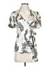 BCBGMAXAZRIA Ivory Short Sleeve Blouse Size S - photo 1