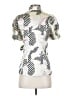 BCBGMAXAZRIA Ivory Short Sleeve Blouse Size S - photo 2