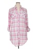 White Mark 100% Polyester Plaid Pink Long Sleeve Blouse Size XL - photo 1