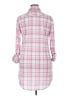 White Mark 100% Polyester Plaid Pink Long Sleeve Blouse Size XL - photo 2