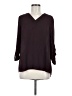 DR2 100% Polyester Burgundy 3/4 Sleeve Blouse Size M - photo 1