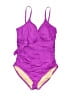 Merona Color Block Purple One Piece Swimsuit Size M - photo 1