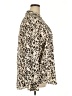 Maurices Animal Print Ivory Long Sleeve Blouse Size 20 (2) - photo 4
