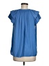Current Air 100% Polyester Blue Short Sleeve Blouse Size M - photo 2