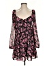 Francesca's 100% Polyester Floral Black Casual Dress Size S - photo 1