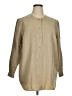 Emanuel Emanuel Ungaro Tan 3/4 Sleeve Button-Down Shirt Size 1X - photo 1