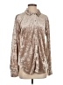 Mystree Metallic Brown Long Sleeve Blouse Size S - photo 1