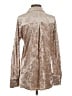 Mystree Metallic Brown Long Sleeve Blouse Size S - photo 2