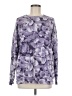 Athleta Floral Purple Pullover Sweater Size M - photo 1